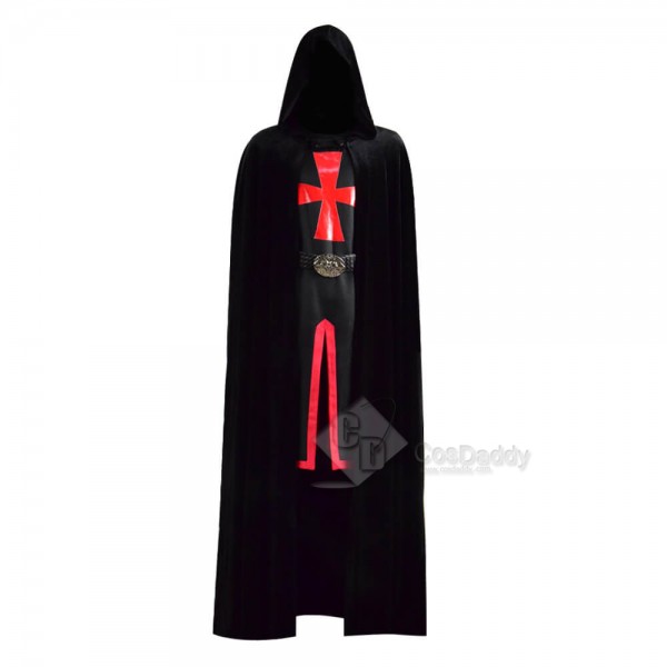Mens Kids Medieval Templar Knight Tunic Crusader Halloween Cosplay Costumes Cloak