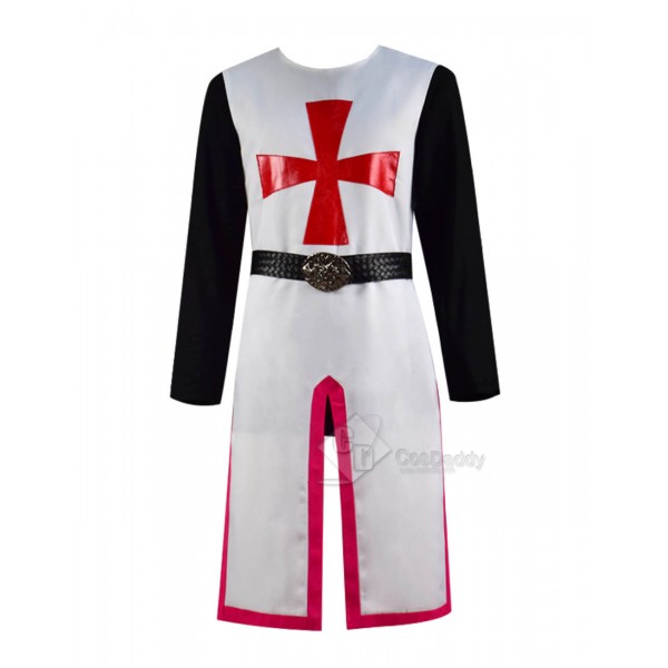 Mens Kids Medieval Templar Knight Tunic Crusader Halloween Cosplay Costumes Cloak