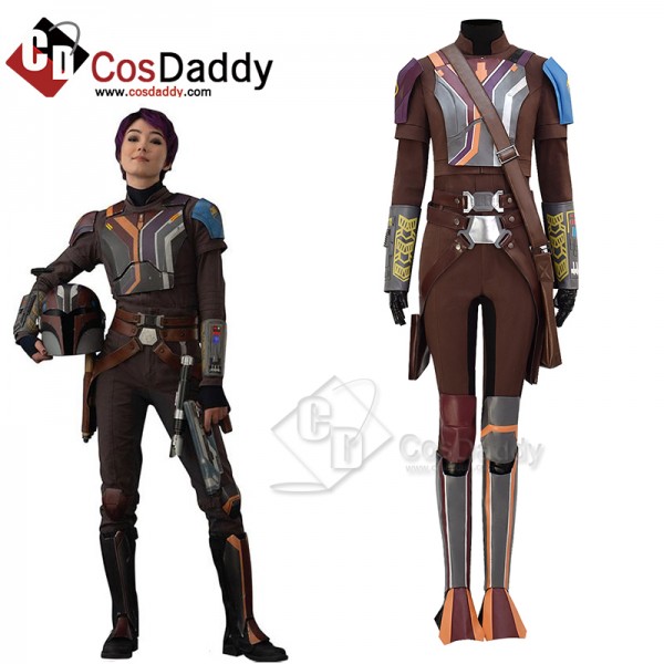 Star Wars Mandalorian Ahsoka Sabine Wren Cosplay Costume Halloween Carnival Suit