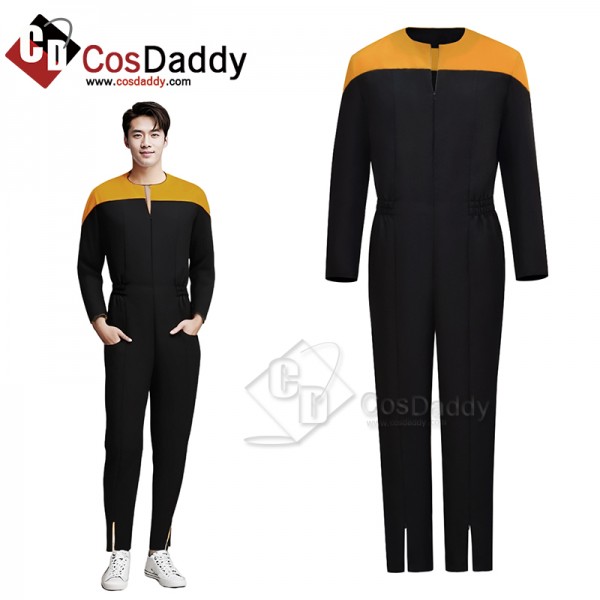 Star Trek Deep Space Nine Voyager Yellow Uniform Cosplay Costume Starfleet Jumpsuit