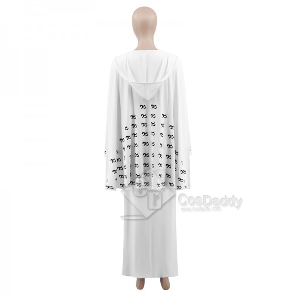 Star Wars Queen Padme Amidala Tatooine Outfit Cape Dress Costume Halloween Suit White Version