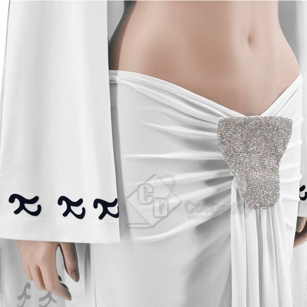 Star Wars Queen Padme Amidala Tatooine Outfit Cape Dress Costume Halloween Suit White Version
