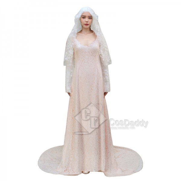 Star Wars Princess Padme Amidala Wedding Dress Cosplay Costume Halloween Outfit