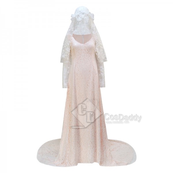 Star Wars Princess Padme Amidala Wedding Dress Cosplay Costume Halloween Outfit