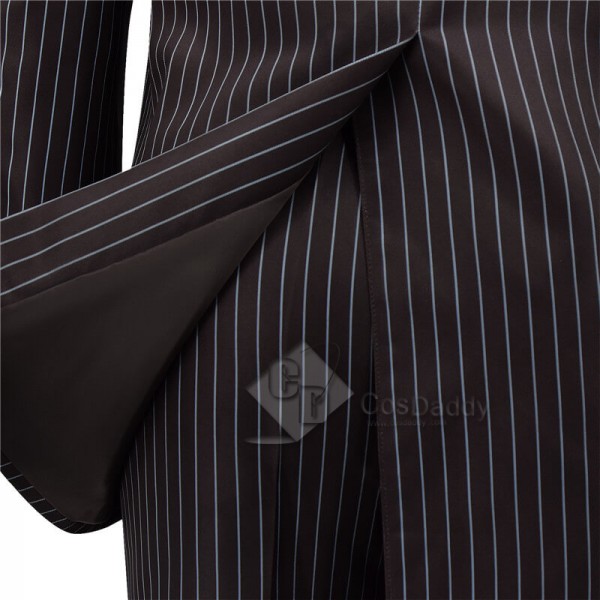 10th Doctor Brown Suit Blue Striped Doctor Who Tenth Doctor Cosplay Costume Updated Version