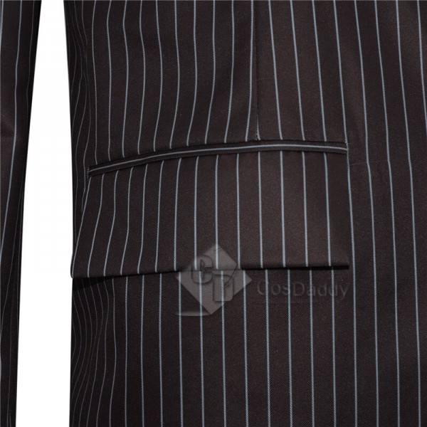 10th Doctor Brown Suit Blue Striped Doctor Who Tenth Doctor Cosplay Costume Updated Version