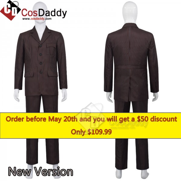 10th Doctor Brown Suit Blue Striped Doctor Who Ten...