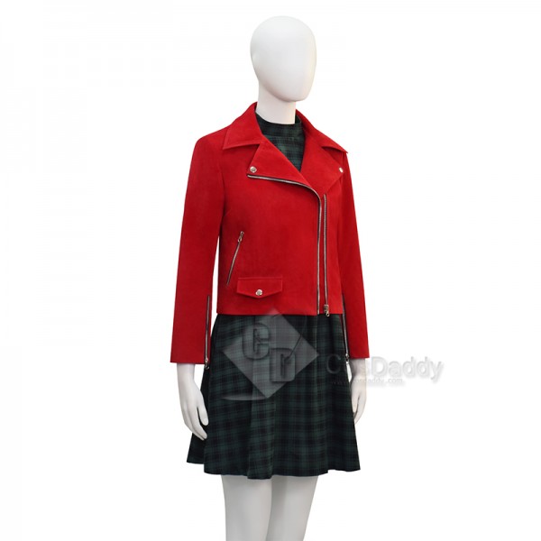 Cosdaddy 15th Doctor Who Joy Almondo Red Green Plaid Dress Cosplay Costumes Halloween Outfit
