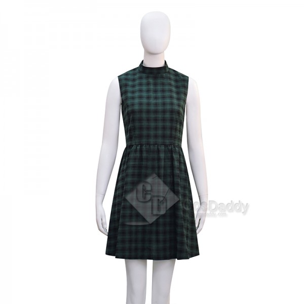 Cosdaddy 15th Doctor Who Joy Almondo Red Green Plaid Dress Cosplay Costumes Halloween Outfit
