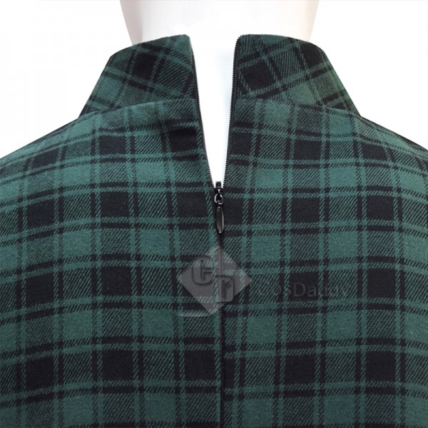 Cosdaddy 15th Doctor Who Joy Almondo Red Green Plaid Dress Cosplay Costumes Halloween Outfit