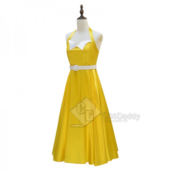Belinda Chandra Doctor Who Newest Season Yellow Dress Halloween Cosplay Costume