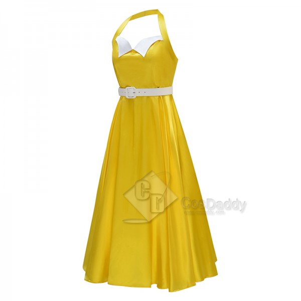 Belinda Chandra Doctor Who Newest Season Yellow Dress Halloween Cosplay Costume