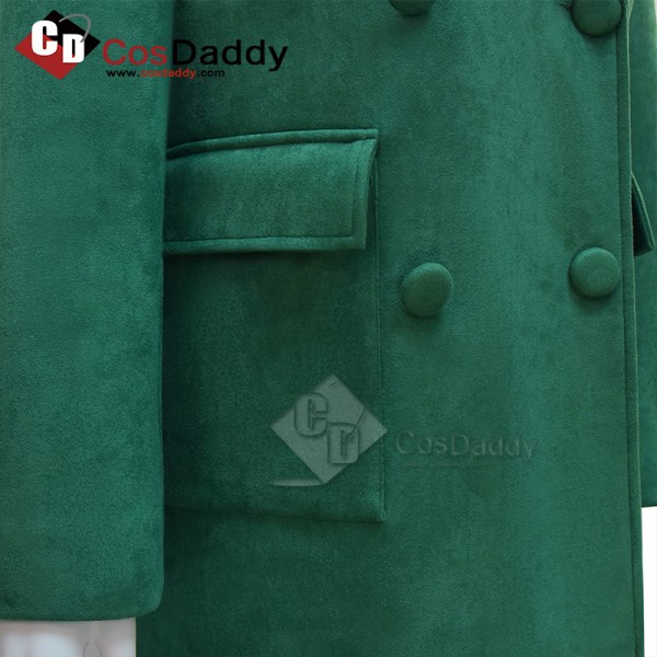 CosDaddy Doctor Who 2025 Donna Noble Coat 14th Doctor Green Coat Cosplay Costume