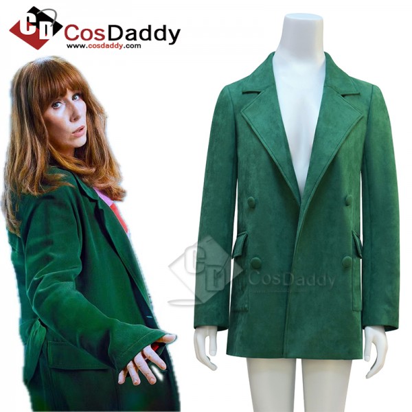 CosDaddy Doctor Who 2025 Donna Noble Coat 14th Doctor Green Coat Cosplay Costume