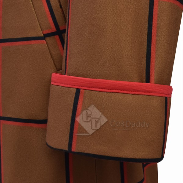 Cosdaddy 15th Doctor Who Ncuti Gatwa Lucky Day Brown Striped Plaid Jacket Cosplay Costumes 