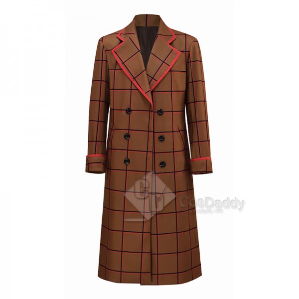 Cosdaddy 15th Doctor Who Ncuti Gatwa Lucky Day Brown Striped Plaid Jacket Cosplay Costumes 