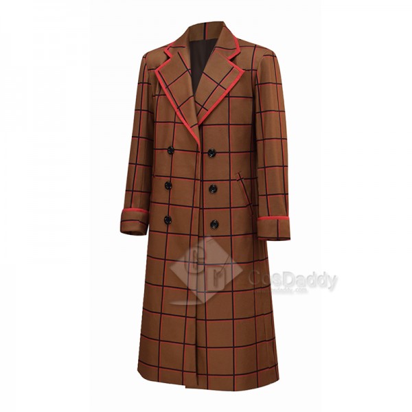 Cosdaddy 15th Doctor Who Ncuti Gatwa Lucky Day Brown Striped Plaid Jacket Cosplay Costumes 