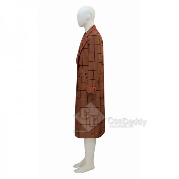 Cosdaddy 15th Doctor Who Ncuti Gatwa Lucky Day Brown Striped Plaid Jacket Cosplay Costumes 