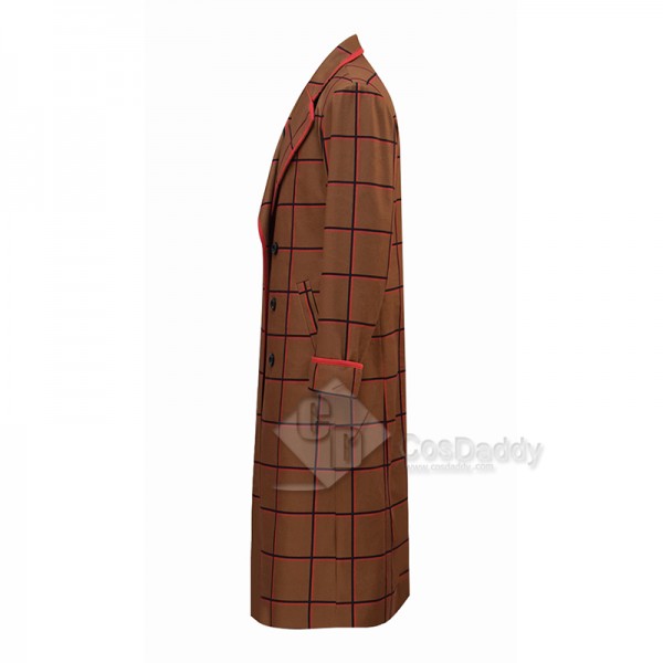 Cosdaddy 15th Doctor Who Ncuti Gatwa Lucky Day Brown Striped Plaid Jacket Cosplay Costumes 