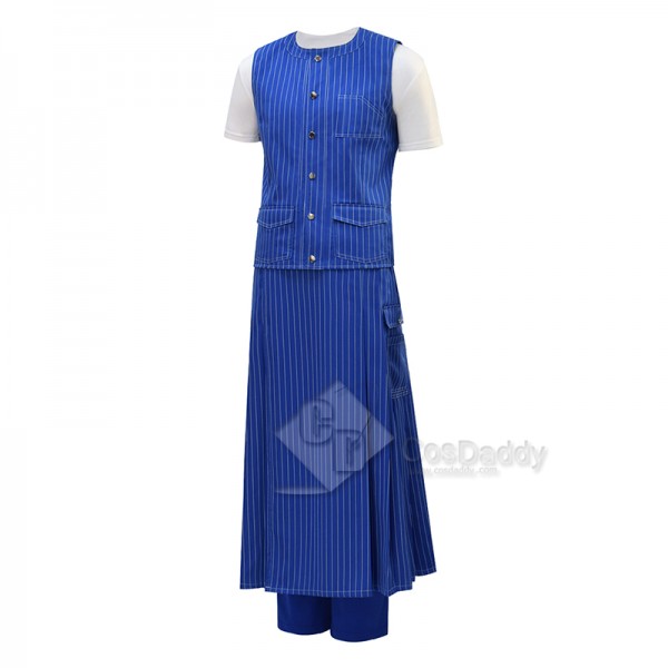 Cosdaddy 15th Doctor Who Ncuti Gatwa Blue Striped Cosplay Costumes Halloween Outfit