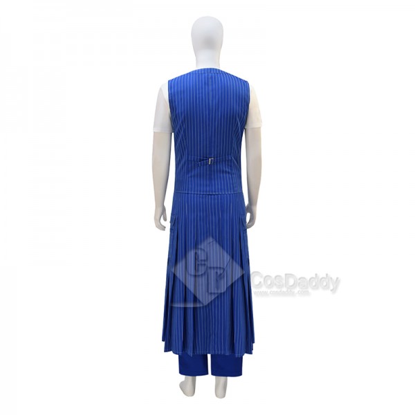 Cosdaddy 15th Doctor Who Ncuti Gatwa Blue Striped Cosplay Costumes Halloween Outfit