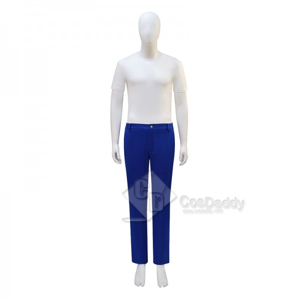 Cosdaddy 15th Doctor Who Ncuti Gatwa Blue Striped Cosplay Costumes Halloween Outfit
