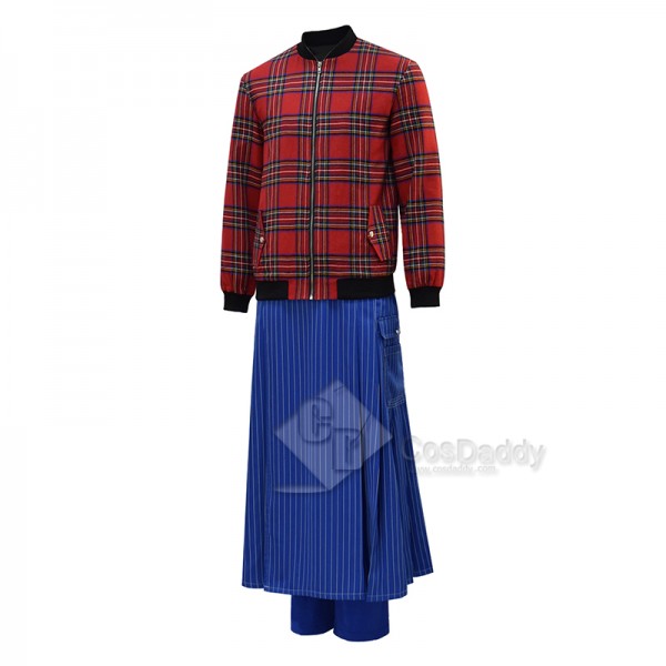 Cosdaddy 15th Doctor Who Ncuti Gatwa Red Blue Striped Cosplay Costumes Halloween Outfit