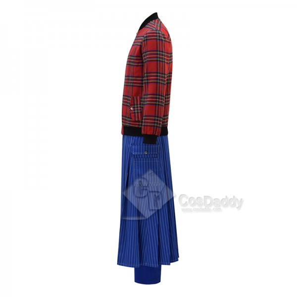 Cosdaddy 15th Doctor Who Ncuti Gatwa Red Blue Striped Cosplay Costumes Halloween Outfit