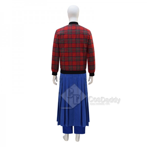Cosdaddy 15th Doctor Who Ncuti Gatwa Red Blue Striped Cosplay Costumes Halloween Outfit