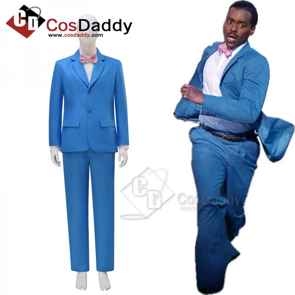 Cosdaddy 15th Doctor Who Ncuti Gatwa Blue Suit Cosplay Costumes Halloween Outfit