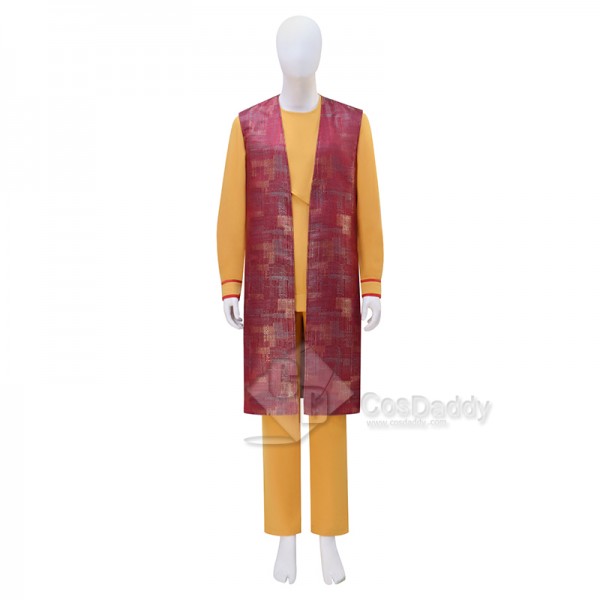 Cosdaddy 15th Doctor Who Ncuti Gatwa Yellow Brown Vest Suit Cosplay Costumes Halloween Outfit
