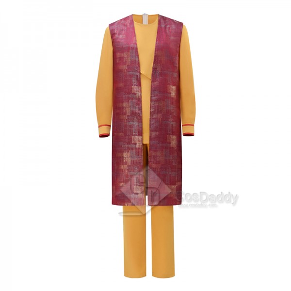 Cosdaddy 15th Doctor Who Ncuti Gatwa Yellow Brown Vest Suit Cosplay Costumes Halloween Outfit