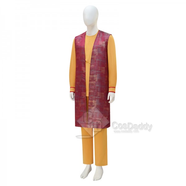 Cosdaddy 15th Doctor Who Ncuti Gatwa Yellow Brown Vest Suit Cosplay Costumes Halloween Outfit