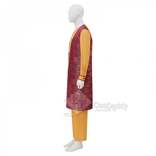 Cosdaddy 15th Doctor Who Ncuti Gatwa Yellow Brown Vest Suit Cosplay Costumes Halloween Outfit