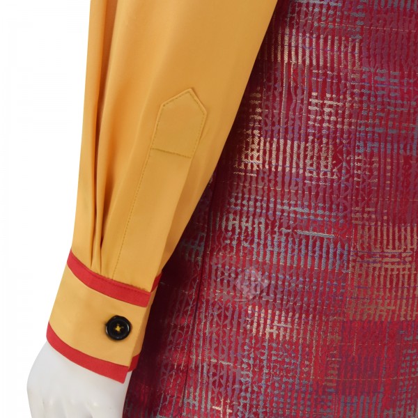 Cosdaddy 15th Doctor Who Ncuti Gatwa Yellow Brown Vest Suit Cosplay Costumes Halloween Outfit