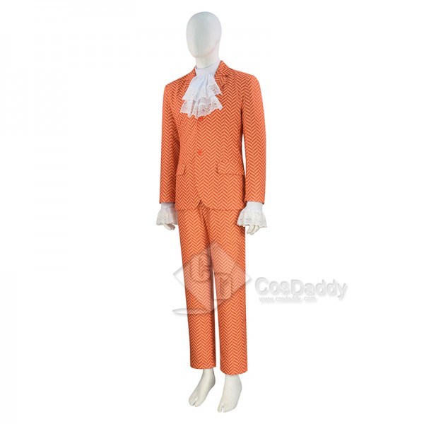 Cosdaddy Austin Powers Orange Chevron Cosplay Costume Halloween Outfit 