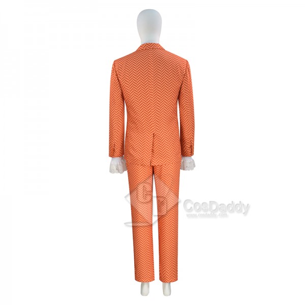 Cosdaddy Austin Powers Orange Chevron Cosplay Costume Halloween Outfit 