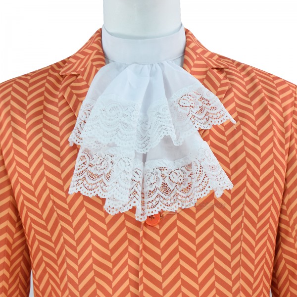 Cosdaddy Austin Powers Orange Chevron Cosplay Costume Halloween Outfit 