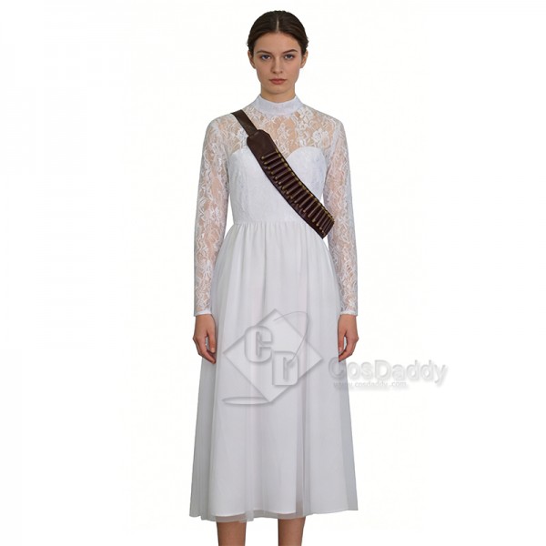 Cosdaddy Ready Or Not Grace Cosplay Costume White Wedding Dress 
