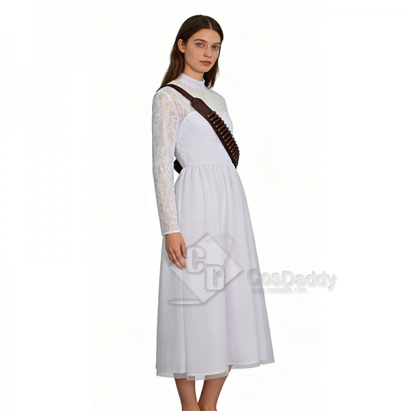 Cosdaddy Ready Or Not Grace Cosplay Costume White Wedding Dress 