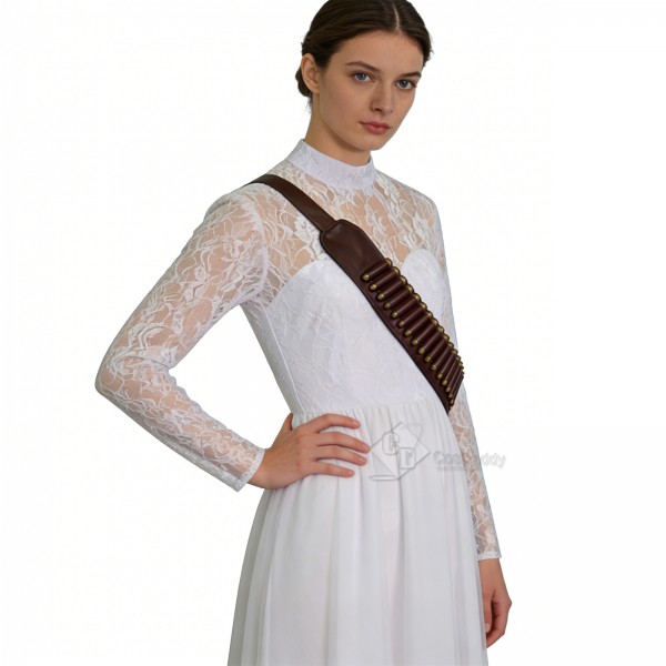 Cosdaddy Ready Or Not Grace Cosplay Costume White Wedding Dress 