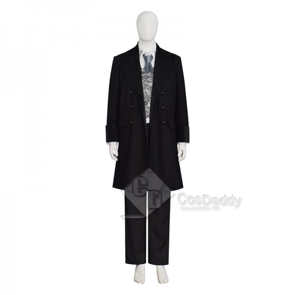 Cosdaddy Doctor Who sixth 6th Doctor Colorful Lattice Jacket Coat Suit Cosplay Costume 