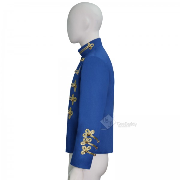 Cosdaddy Michael Jackson Cosplay Blue Military Marching Band Jacket Halloween Costume