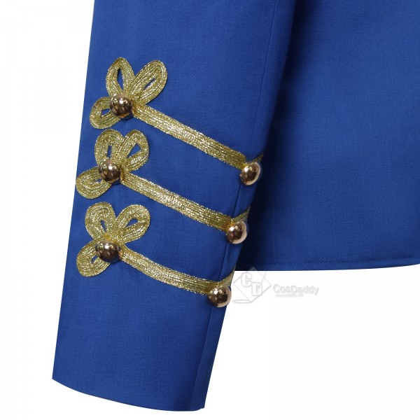 Cosdaddy Michael Jackson Cosplay Blue Military Marching Band Jacket Halloween Costume