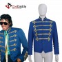 Cosdaddy Michael Jackson Cosplay Blue Military Mar...