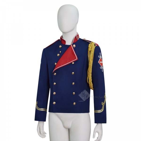 Cosdaddy Michael Jackson Cosplay Military Jacket Vintage Navy Blue Stage Performance Costume 