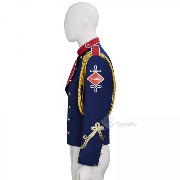 Cosdaddy Michael Jackson Cosplay Military Jacket Vintage Navy Blue Stage Performance Costume 