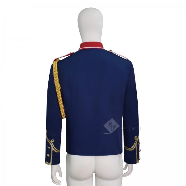 Cosdaddy Michael Jackson Cosplay Military Jacket Vintage Navy Blue Stage Performance Costume 