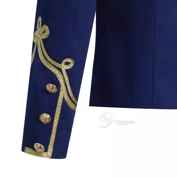Cosdaddy Michael Jackson Cosplay Military Jacket Vintage Navy Blue Stage Performance Costume 