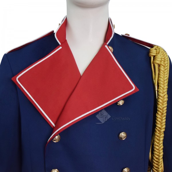 Cosdaddy Michael Jackson Cosplay Military Jacket Vintage Navy Blue Stage Performance Costume 